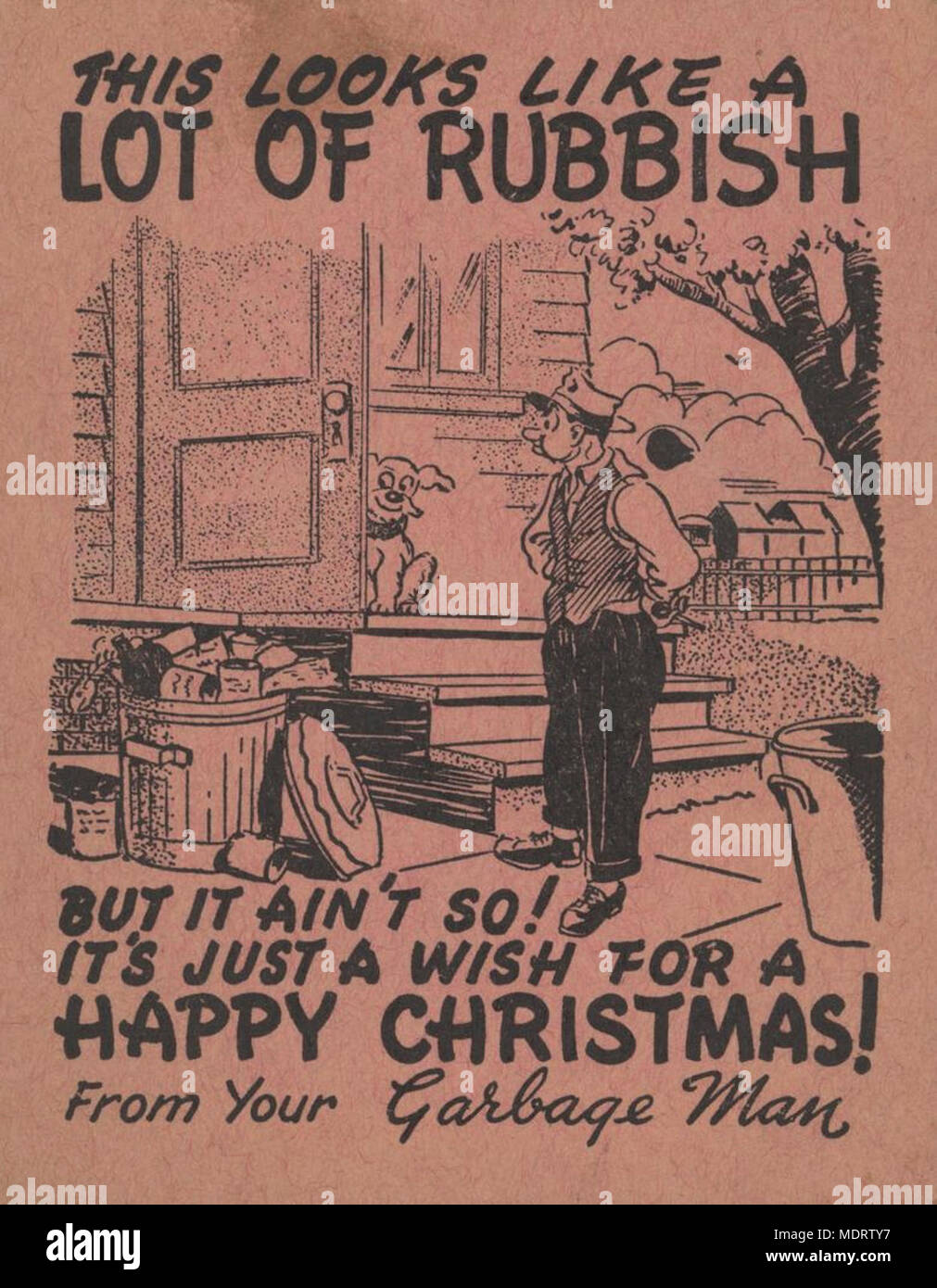 Auguri Di Buon Natale Dal Garbage Man 1954 Descrizione Auguri Di Buon Natale Dal Garbage Uomini