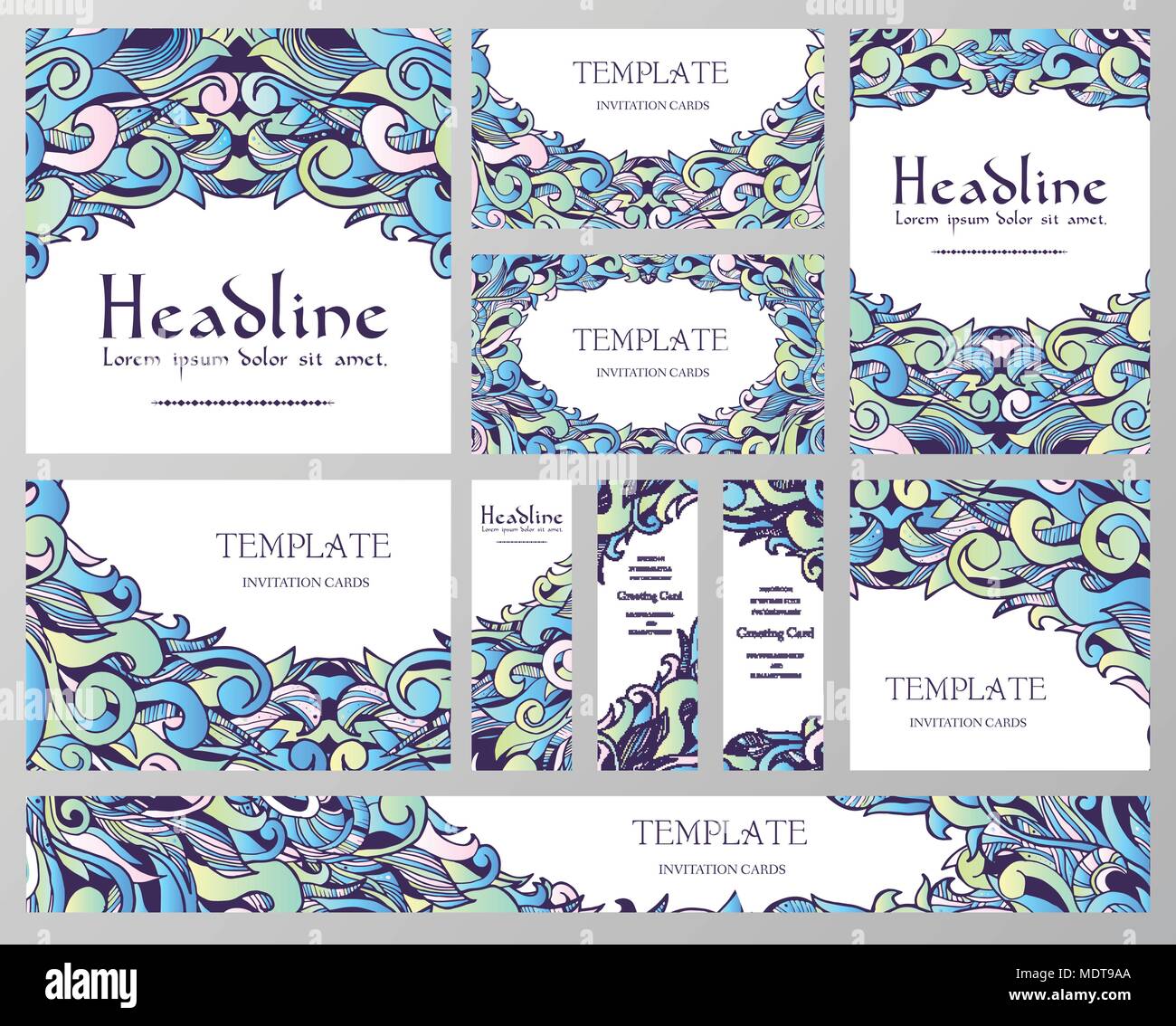Disegnato a mano sfondo astratto ornamento illustrazione del concetto. Vettore retrò decorativi banner della scheda o invito design. Vintage tradizionale, l'Islam, l'arabo, indiano, motivi ottomano, elementi. Illustrazione Vettoriale