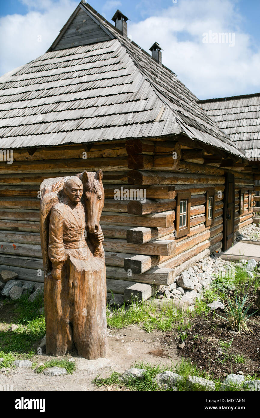 Zaporizhia - Ucraina, Maggio 02, 2015: la protezione di legno fortificazioni nel Museo di Cosacchi Zaporizhian sull isola di Khortytsia, Ucraina Foto Stock