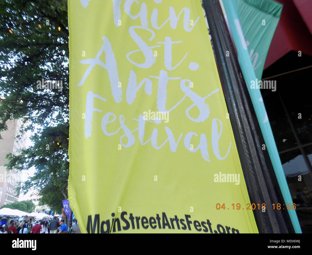 Main Street Arts Festival Banner Foto Stock
