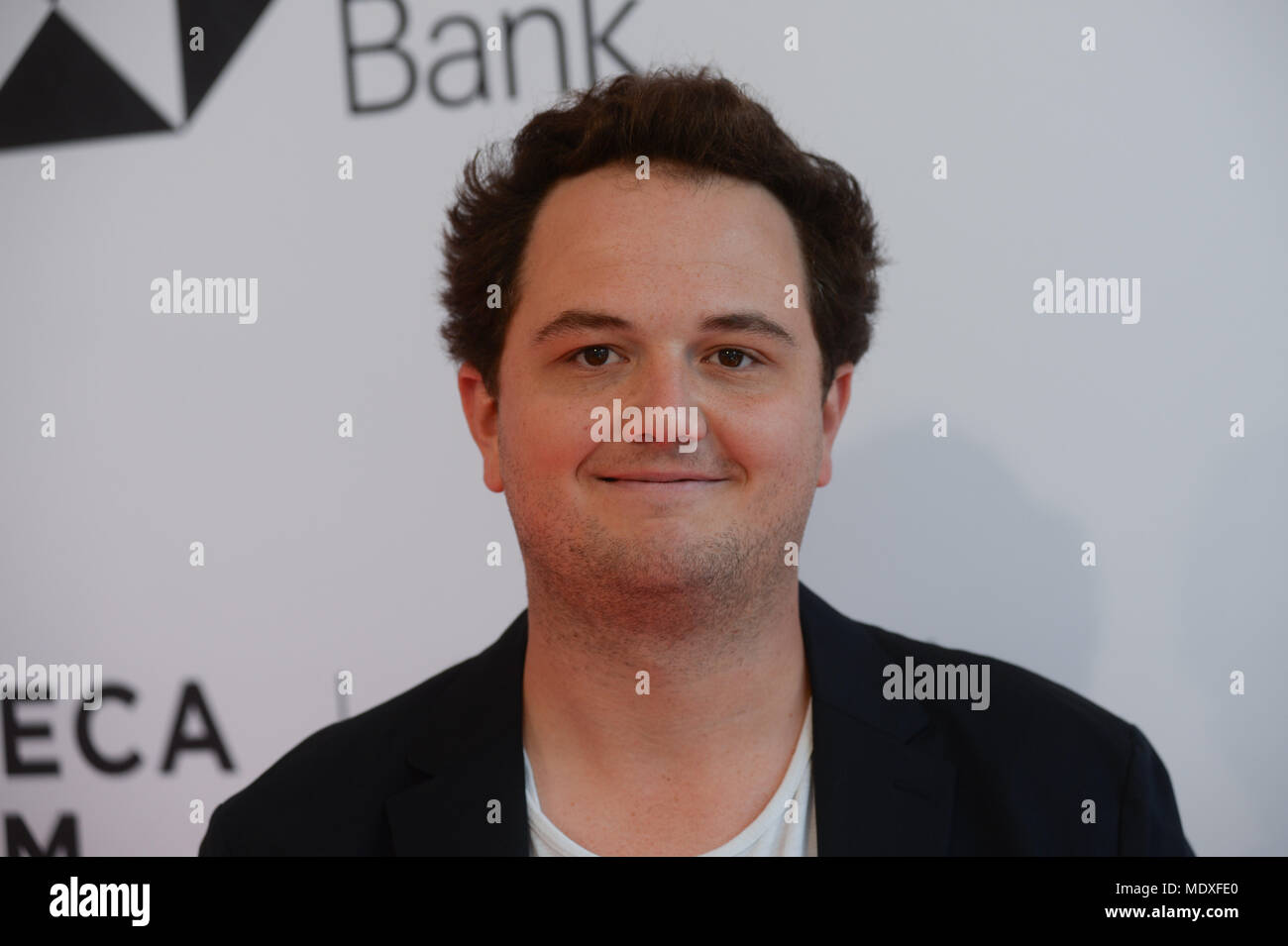 Sam Boyd arriva a 'In una relazione di screening" durante il 2018 Tribeca Film Festival al teatro SVA on April 20, 2018 in New York City. Credito: Erik Pendzich/Alamy Live News Foto Stock