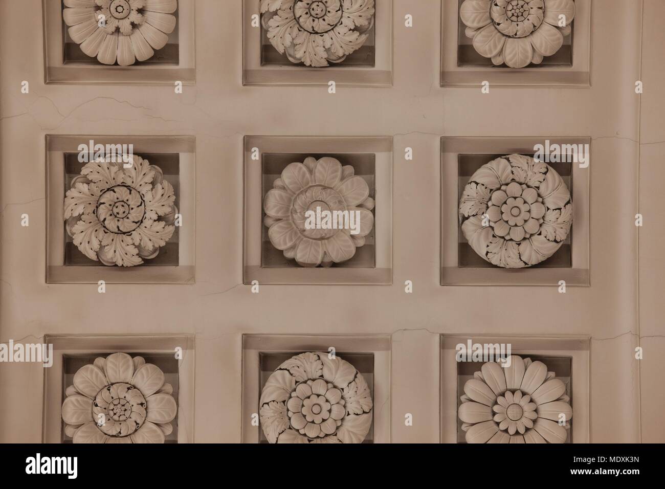 Parigi, Palais du Luxembourg, Senat, plafond du Grand escalier d'honneur, Napoleone I, forziere, dettaglio, Foto Stock