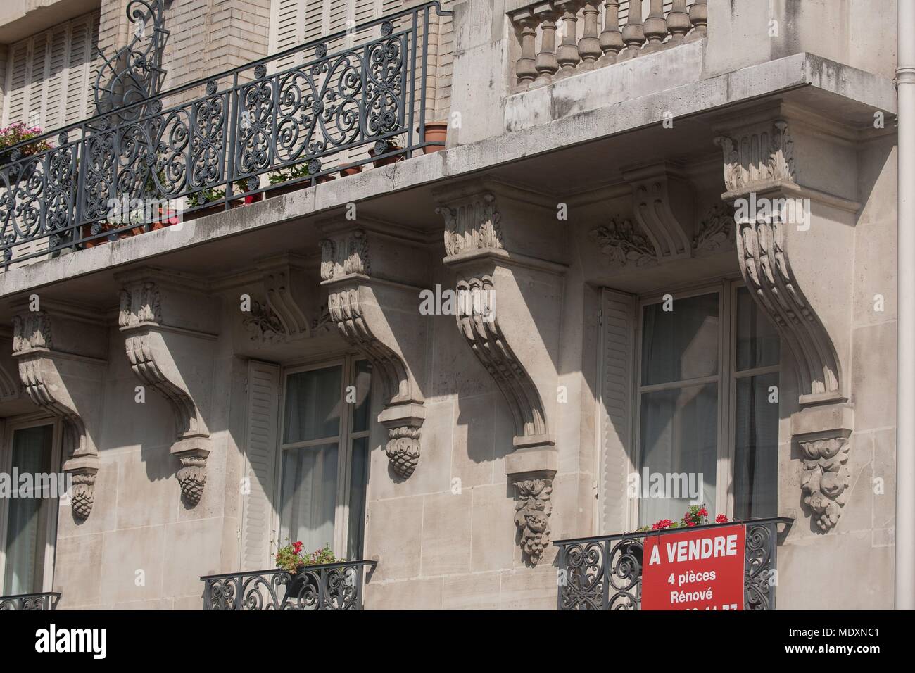 Parigi, Rue Raynouard, Foto Stock