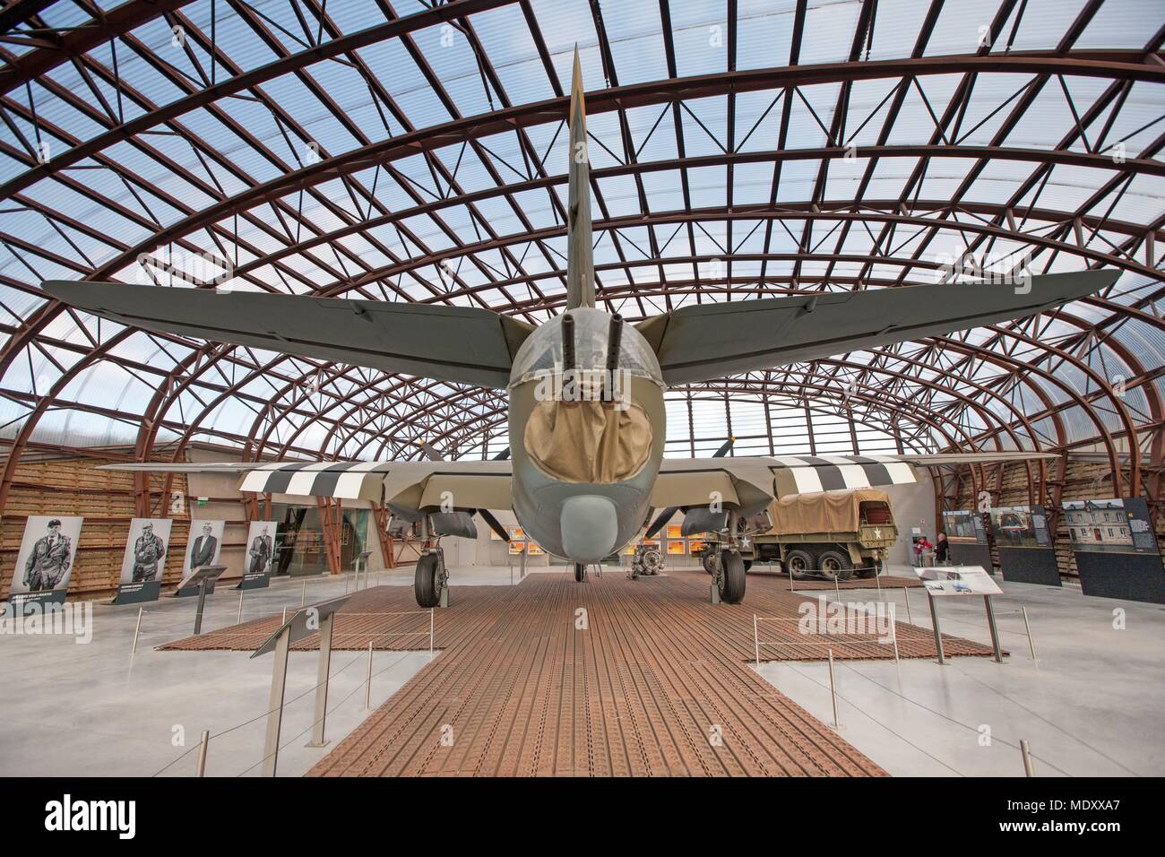Francia, Bassa Normandia, Manche (Reparto), Sainte Marie du Mont, Utah Beach, spiaggia di sbarco, museo Utah beach, Foto Stock