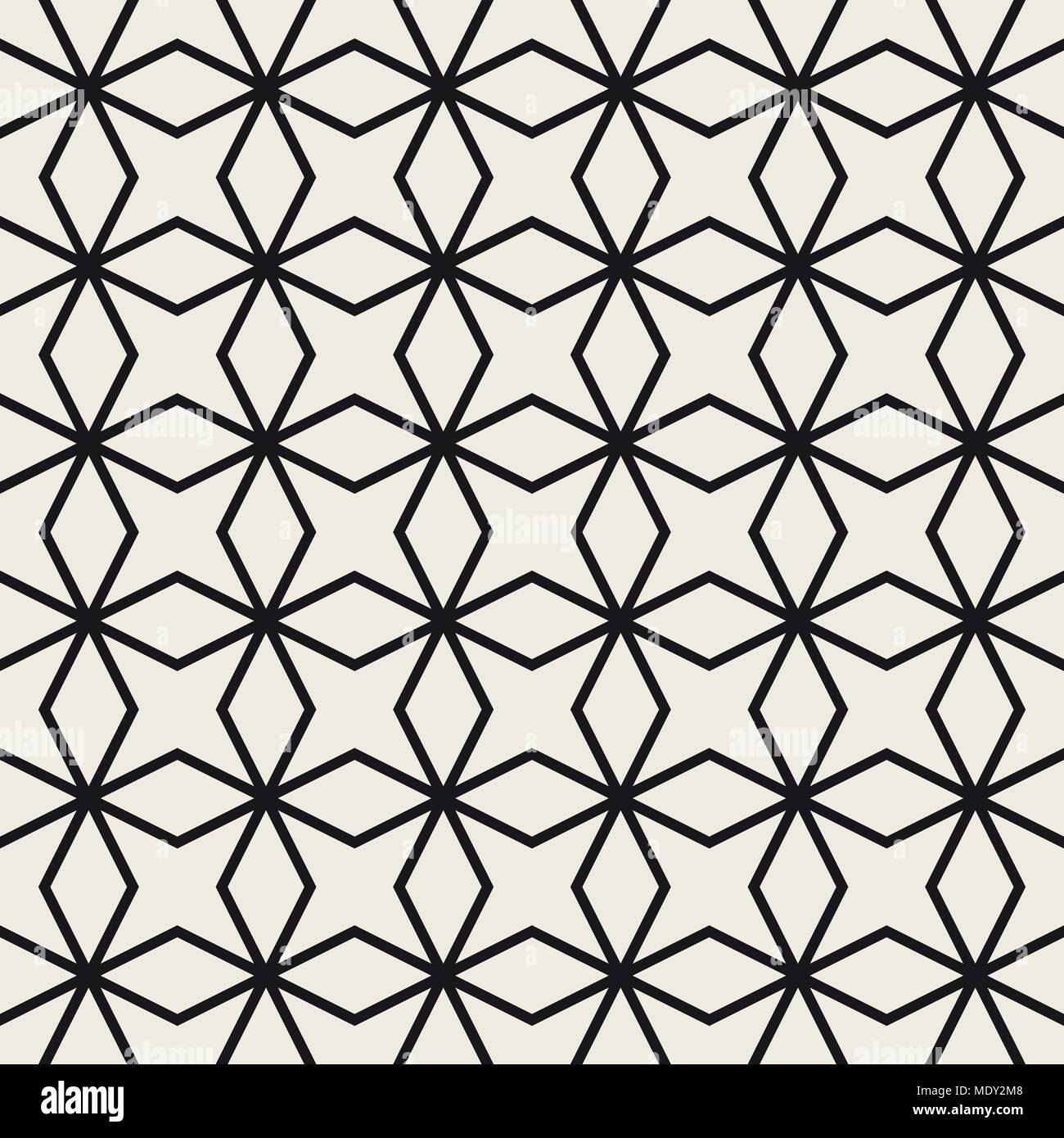 Vector seamless disegno geometrico. Semplici linee astratte traliccio. Elementi di ripetizione eleganti piastrelle di sfondo Illustrazione Vettoriale