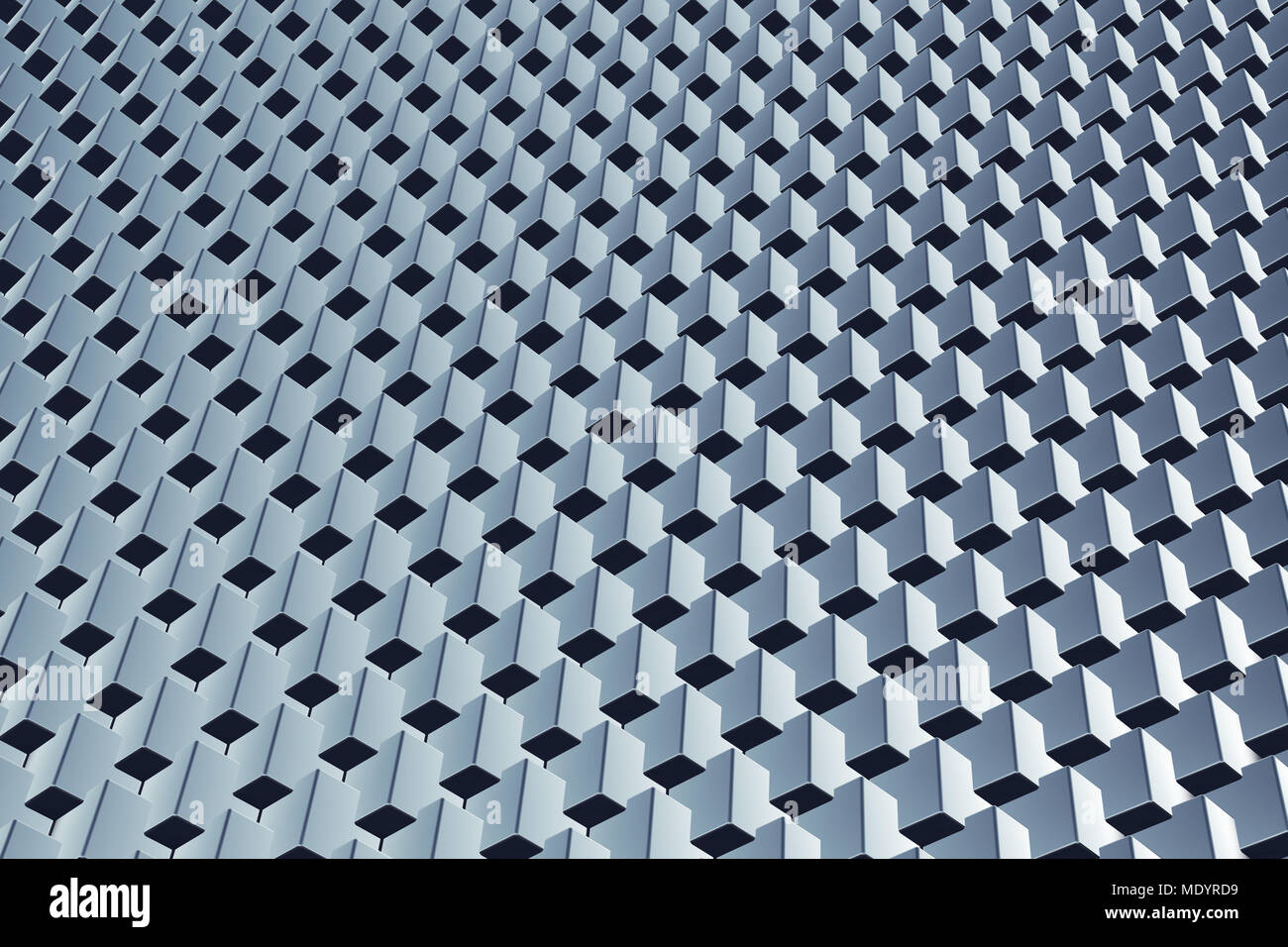 Il business aziendale abstract il rendering 3D sfondo con array di cubetti in sequenza di ripetizione Foto Stock