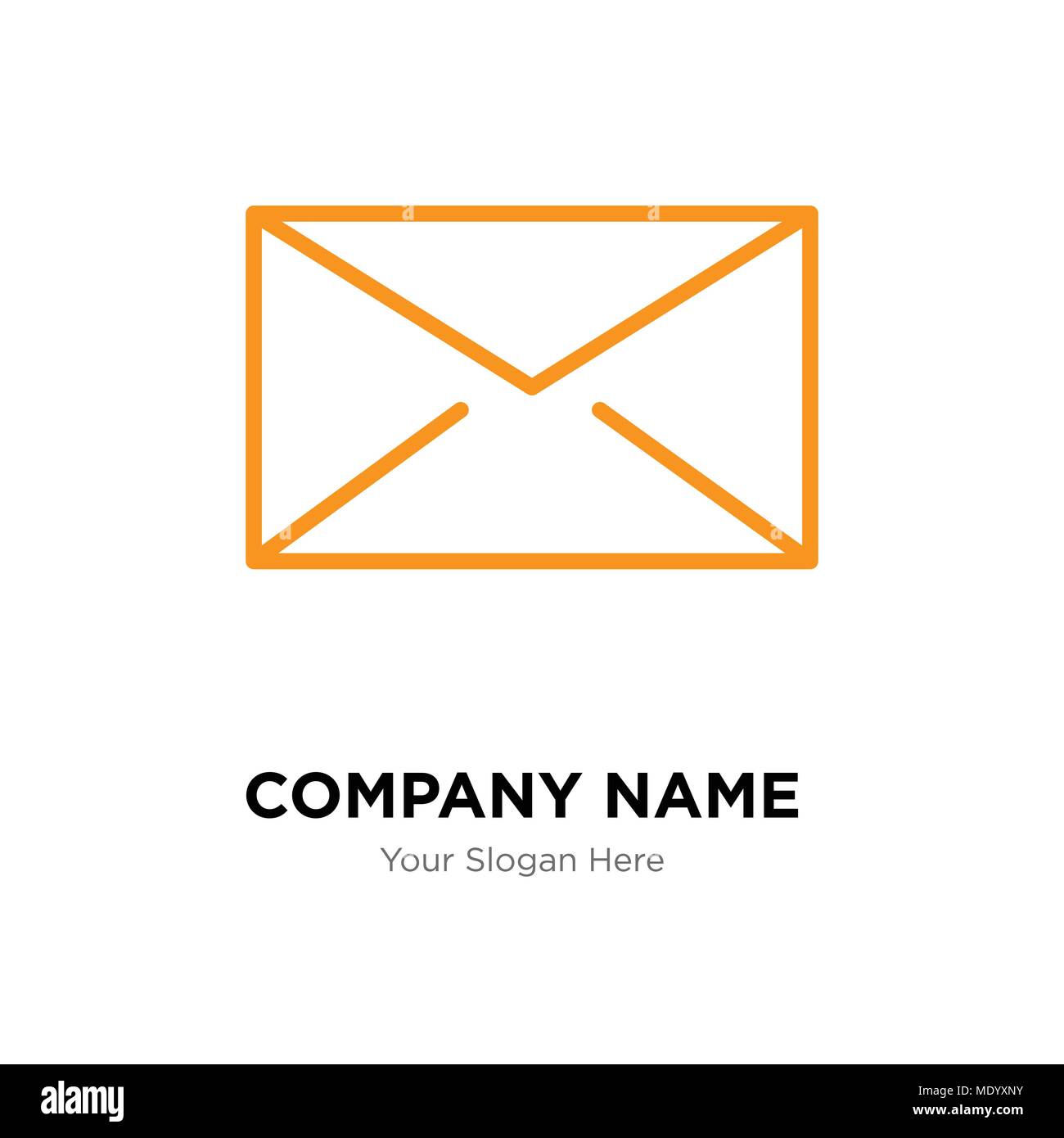 Busta chiusa company Logo design template, business corporate icona vettore Illustrazione Vettoriale