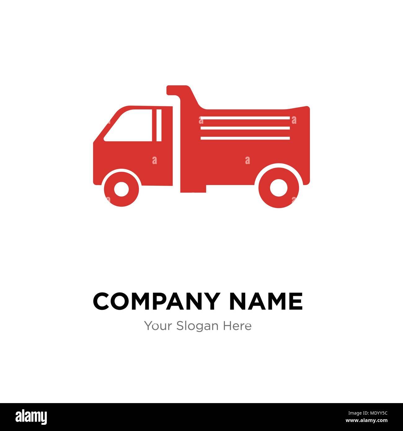 Tractor Company logo design template, business corporate icona vettore Illustrazione Vettoriale