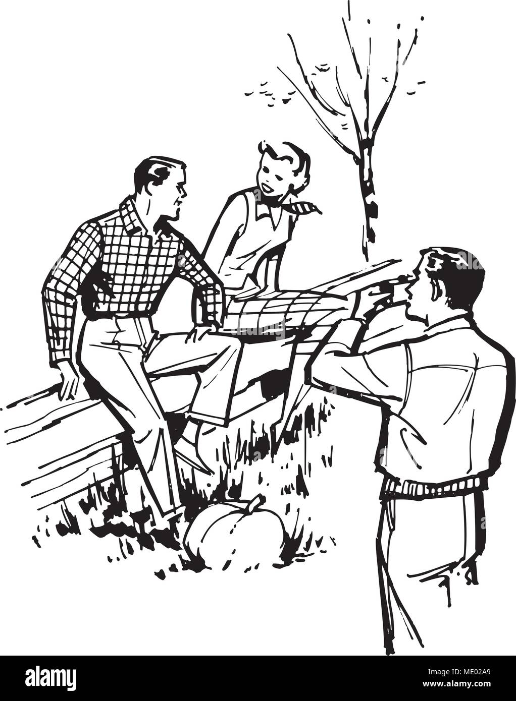 Paese foto op - retrò illustrazione clipart Illustrazione Vettoriale