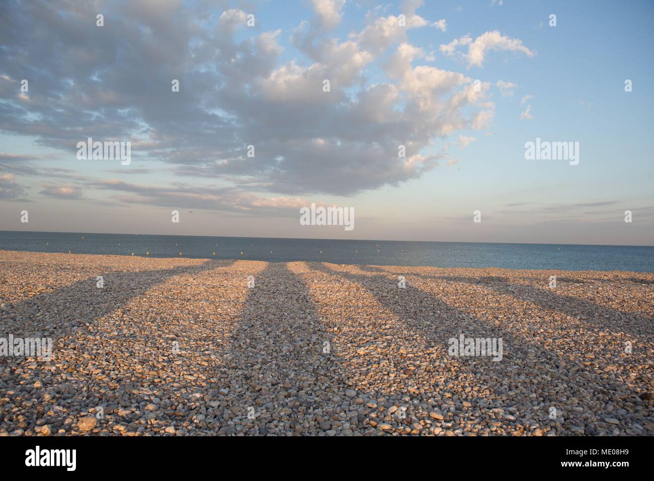 In Francia, Le Havre, spiaggia in linea con le Porte Océane Foto Stock