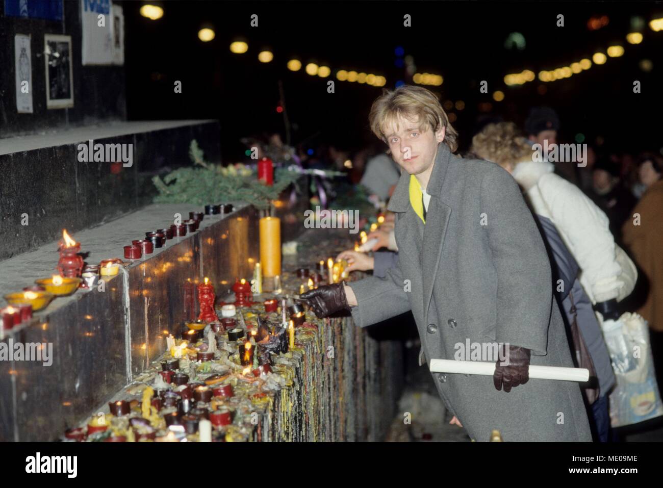 La Cecoslovacchia, Praga, Dicembre 29, 1989. Vaclav Havel è stato rieletto come Presidente della Repubblica ceca Foto Stock