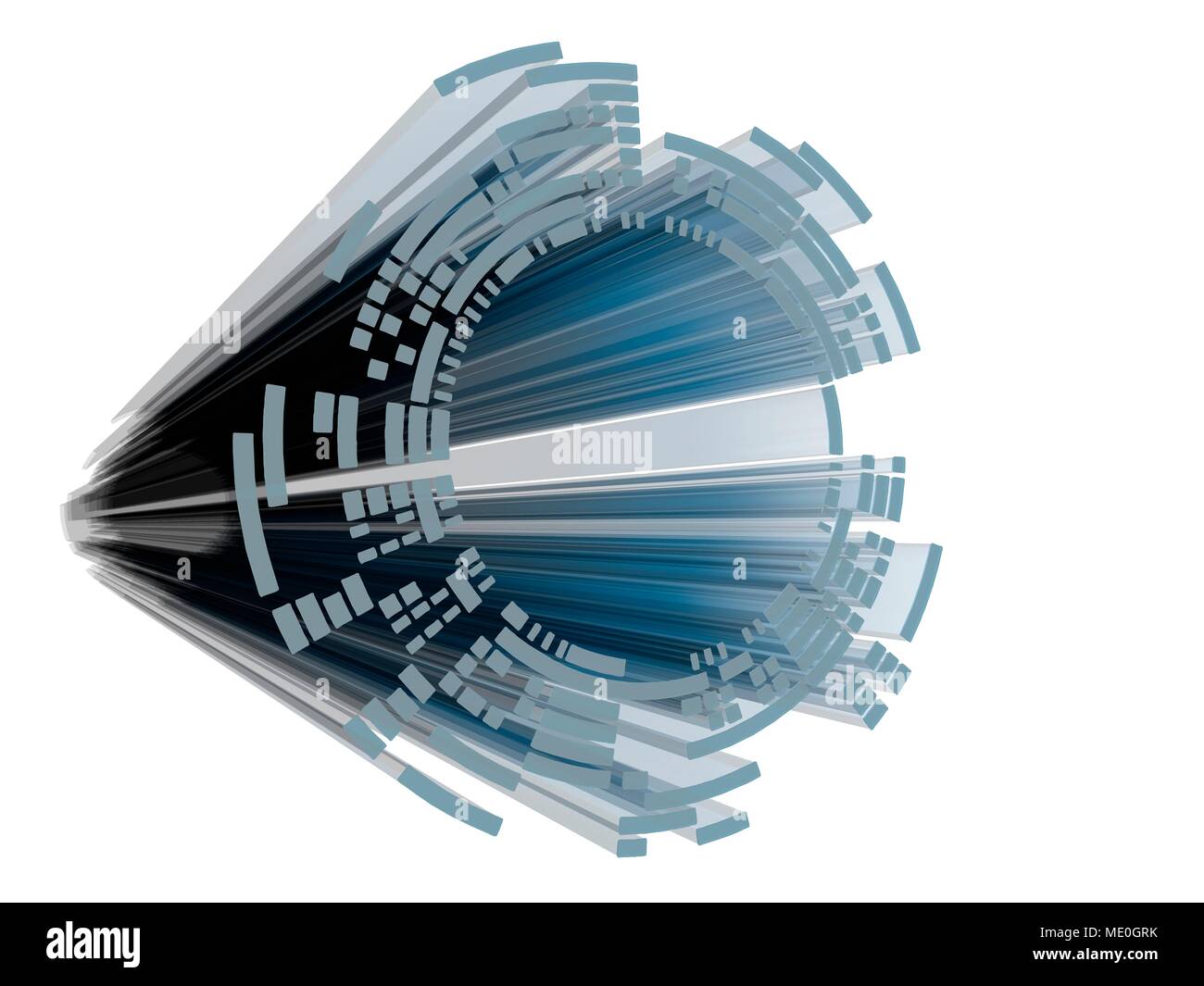 Abstract circolare elemento di visualizzazione per le interfacce utente, HUD, diagrammi e sci-fi. Foto Stock