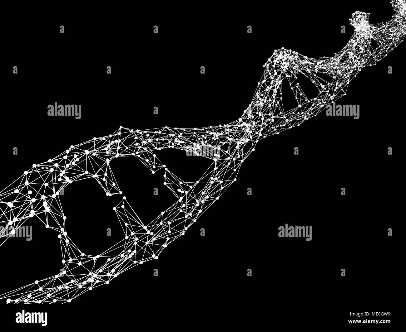 DNA (acido desossiribonucleico) strand, illustrazione. Foto Stock