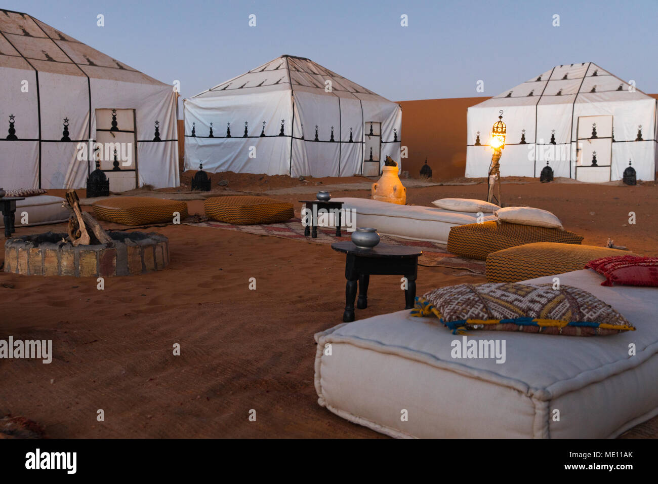 Deserto del Sahara Camp di lusso Foto Stock