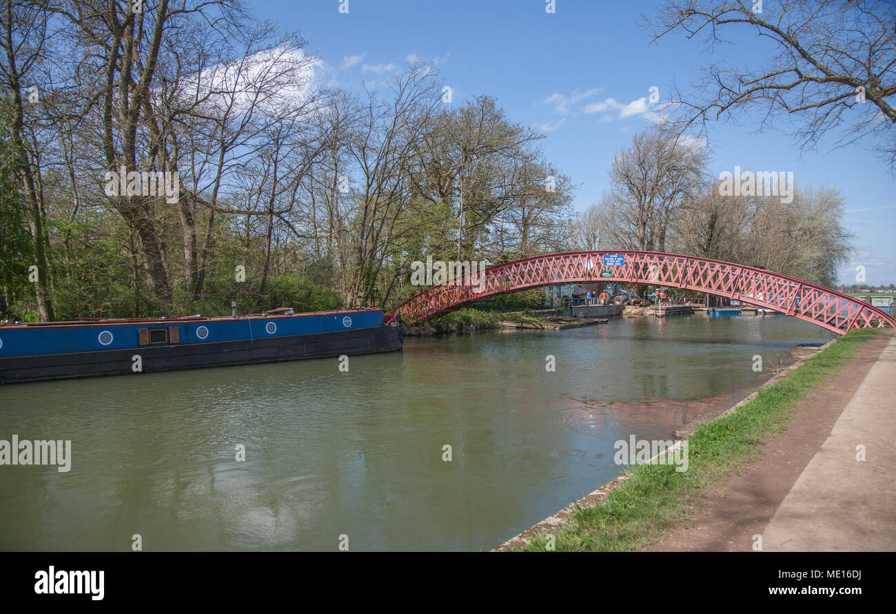 Oxford Canal e centro città Foto Stock