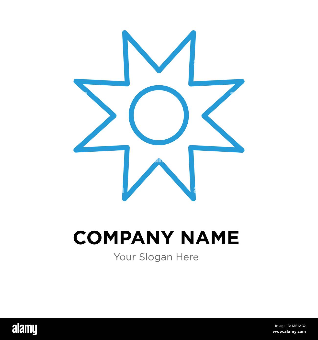 Star company Logo design template, business corporate icona vettore Illustrazione Vettoriale