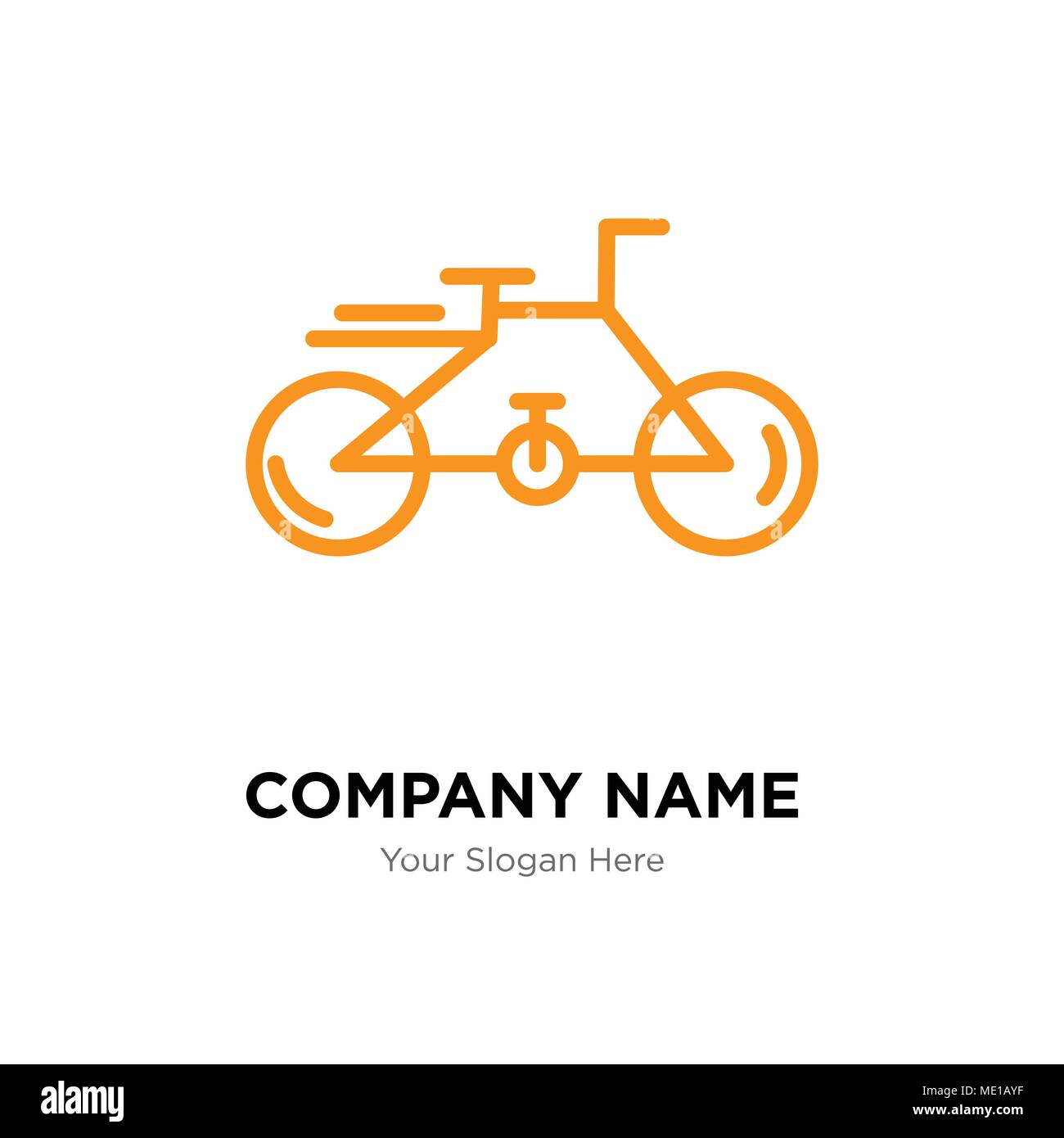 Bike Company logo design template, business corporate icona vettore Illustrazione Vettoriale