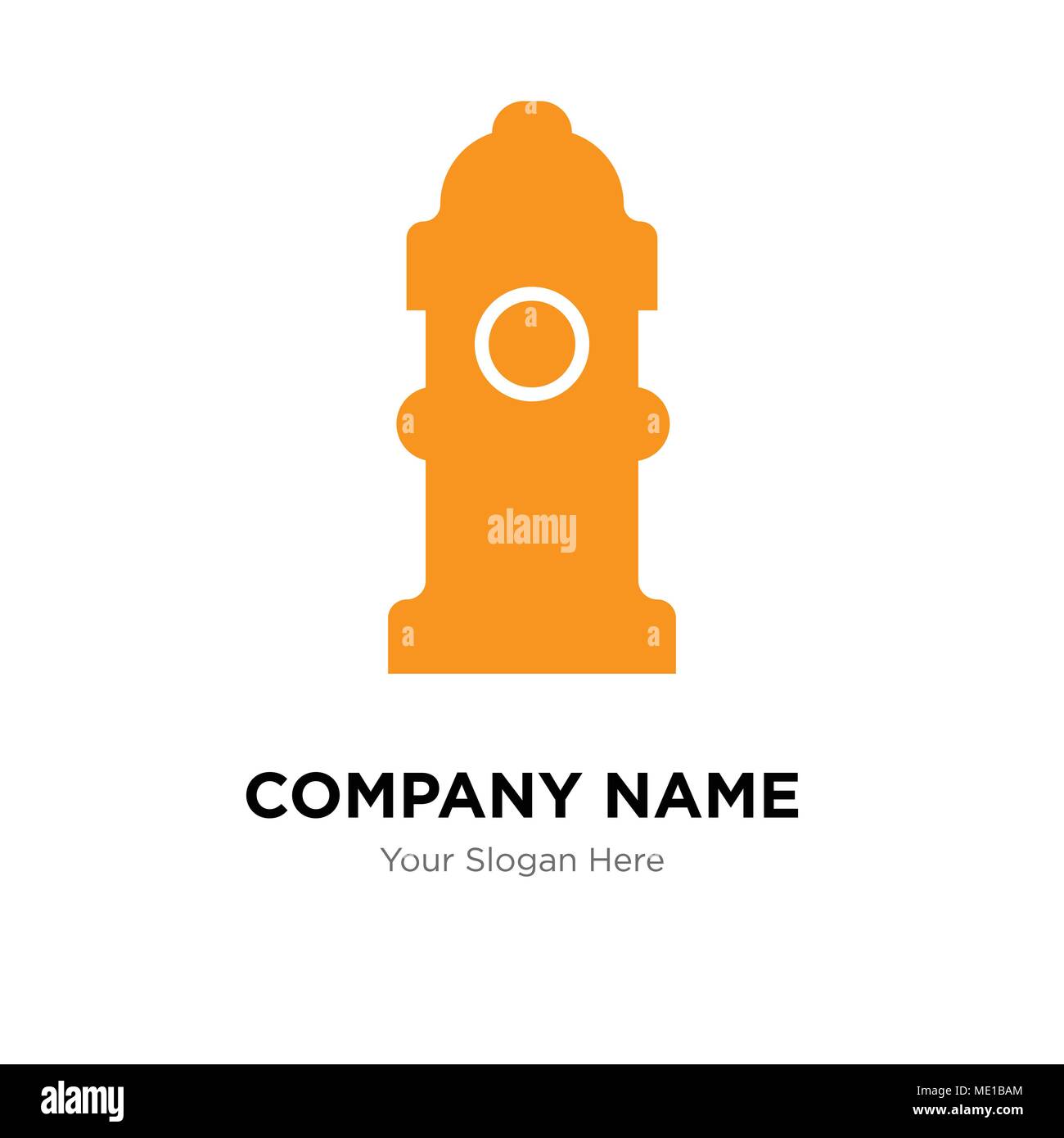 Idrante di fuoco company Logo design template, business corporate icona vettore Illustrazione Vettoriale