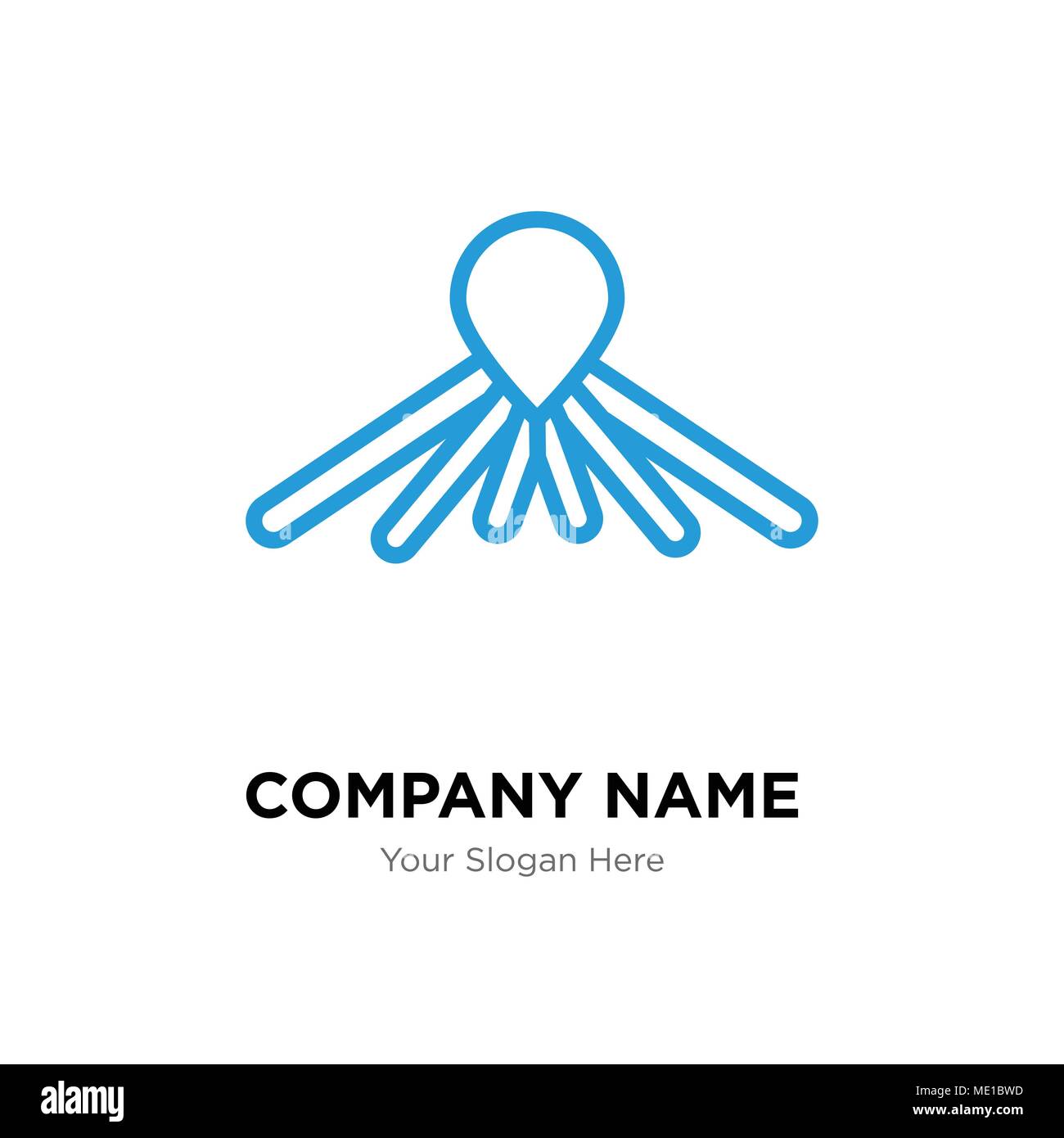 Balloon dog company Logo design template, business corporate icona vettore Illustrazione Vettoriale