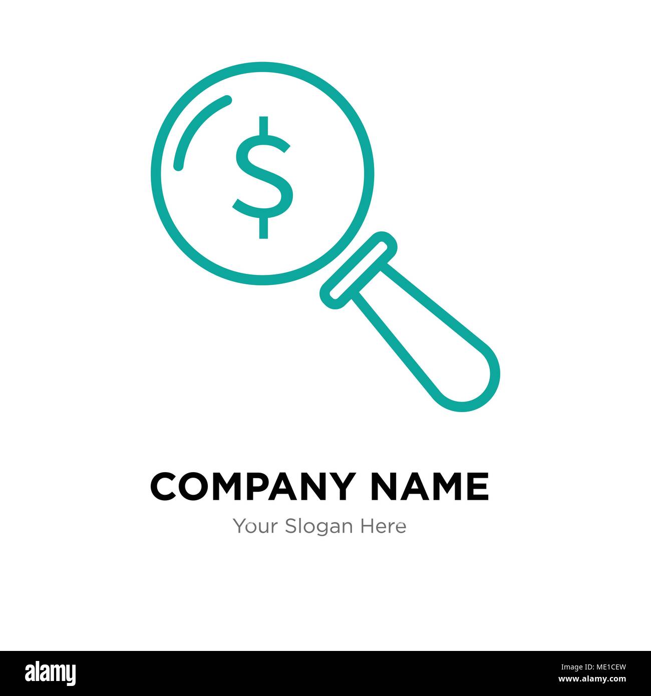Lente company Logo design template, business corporate icona vettore Illustrazione Vettoriale