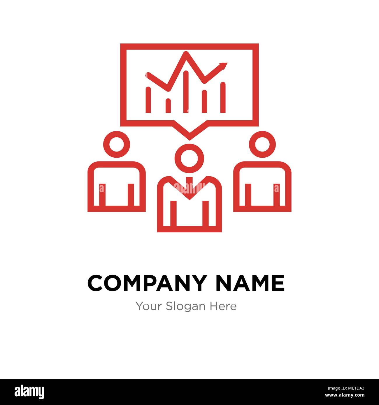 Gli uomini d' affari company Logo design template, business corporate icona vettore Illustrazione Vettoriale