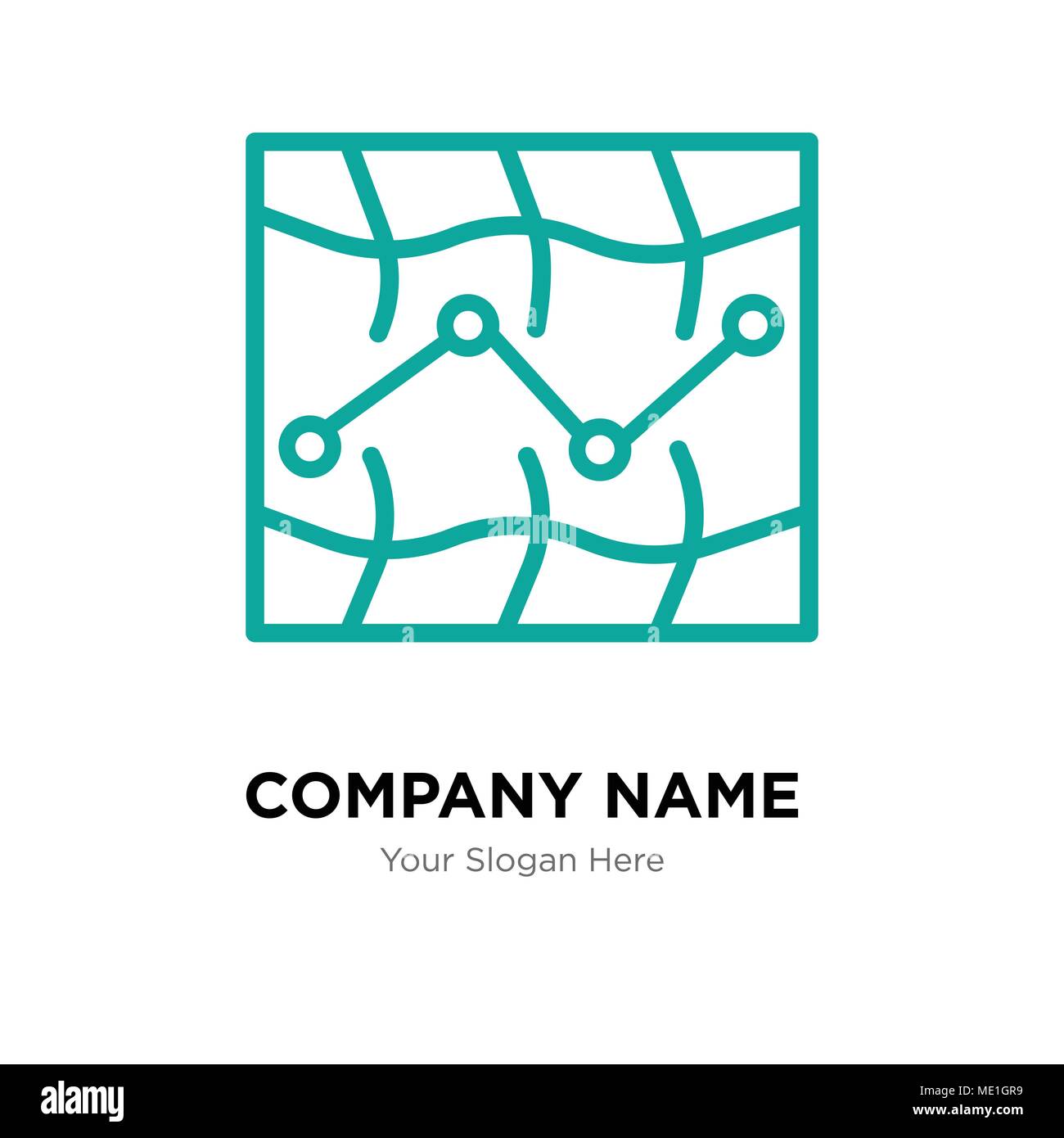 Stock Company logo design template, business corporate icona vettore Illustrazione Vettoriale