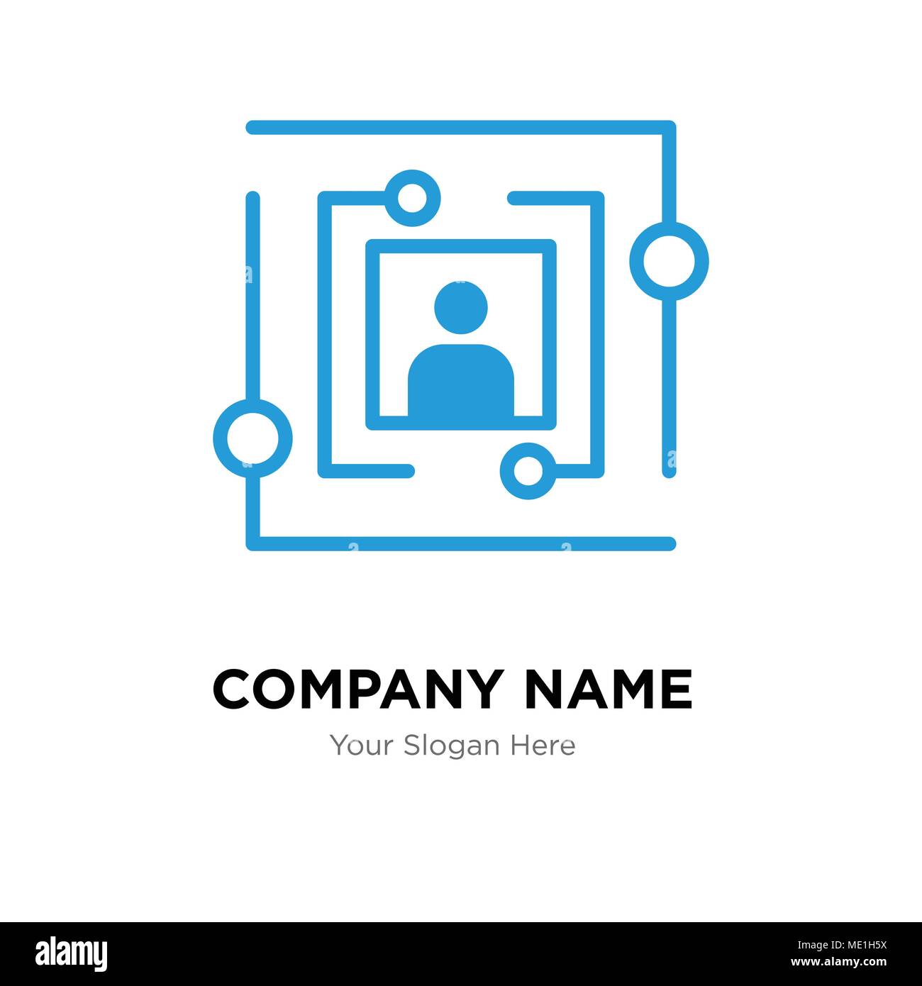 Società utente logo design template, business corporate icona vettore Illustrazione Vettoriale