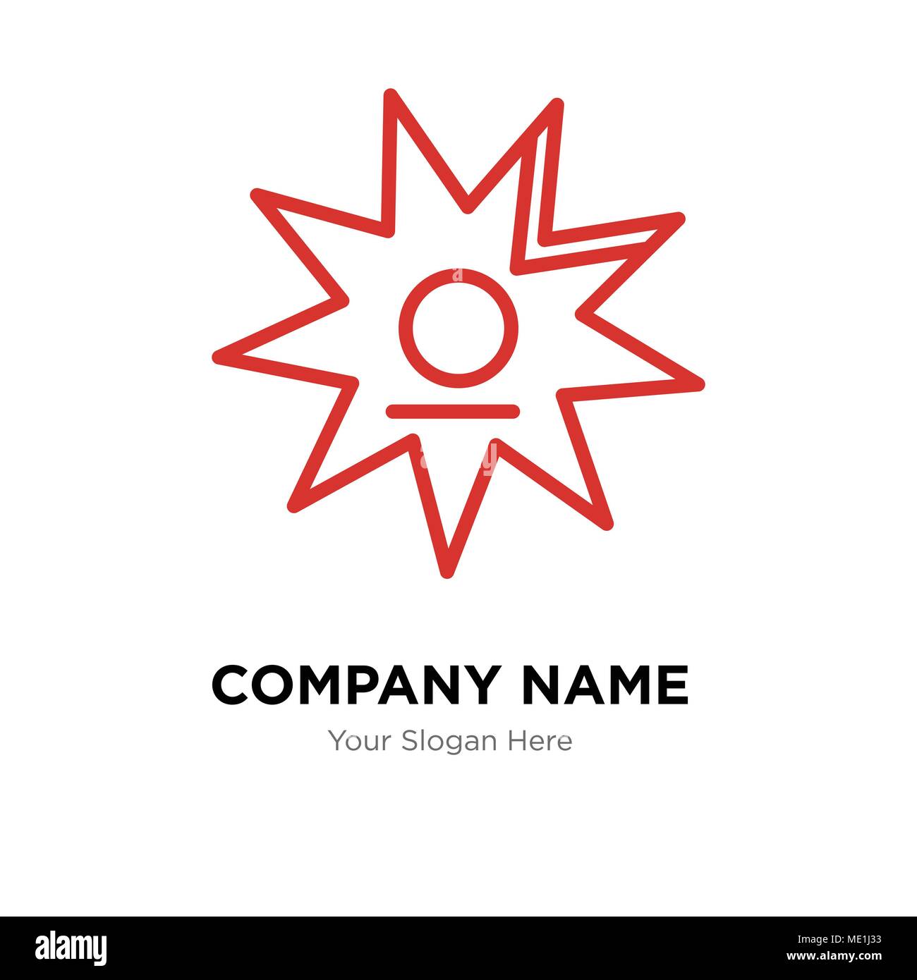 Walk of fame company Logo design template, business corporate icona vettore Illustrazione Vettoriale