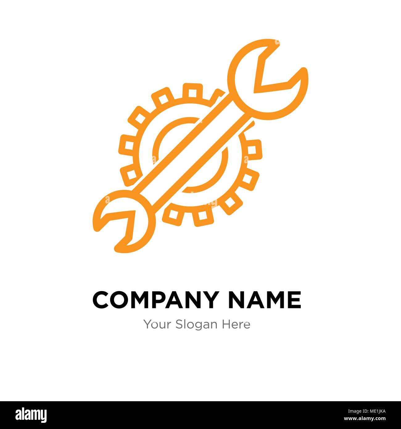 Impostazioni company Logo design template, business corporate icona vettore Illustrazione Vettoriale