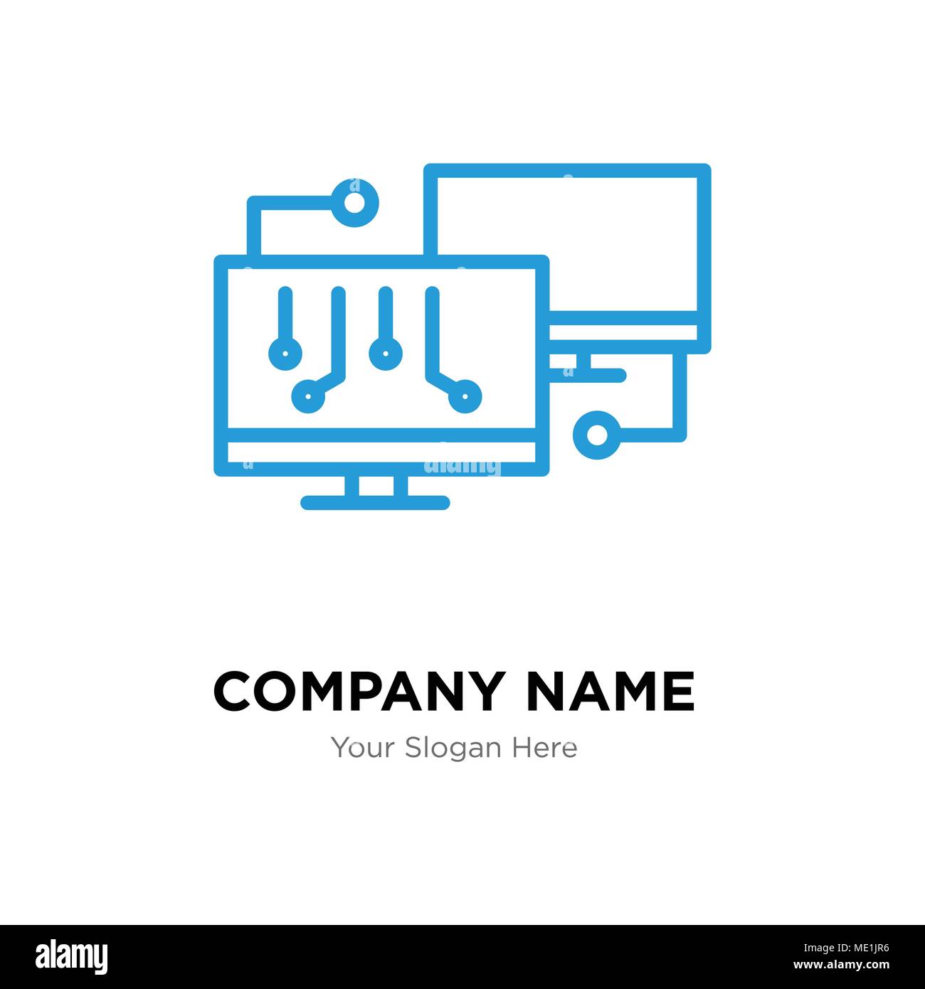 Network Company logo design template, business corporate icona vettore Illustrazione Vettoriale