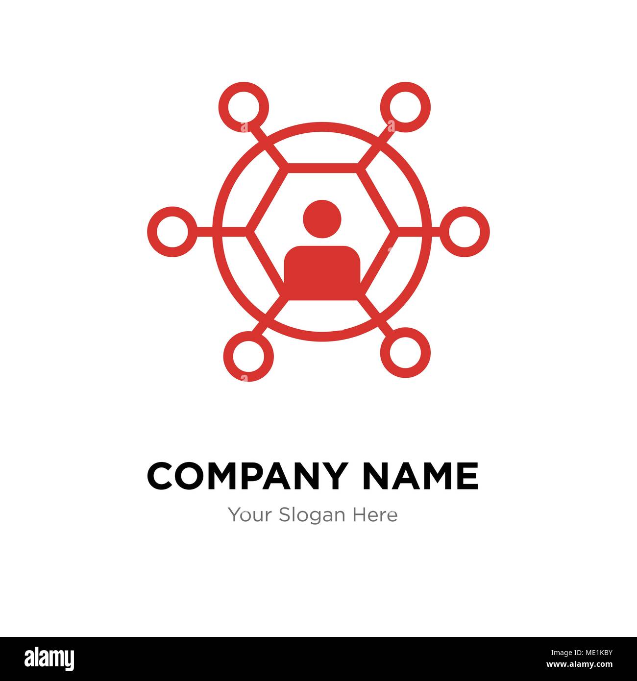 Società utente logo design template, business corporate icona vettore Illustrazione Vettoriale