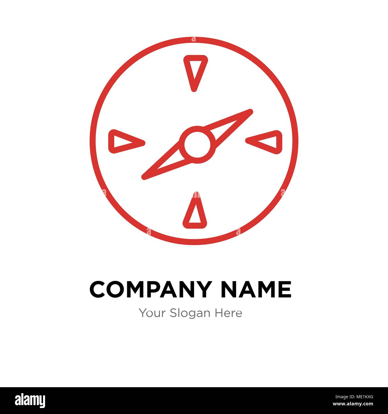 Compass company Logo design template, business corporate icona vettore Illustrazione Vettoriale