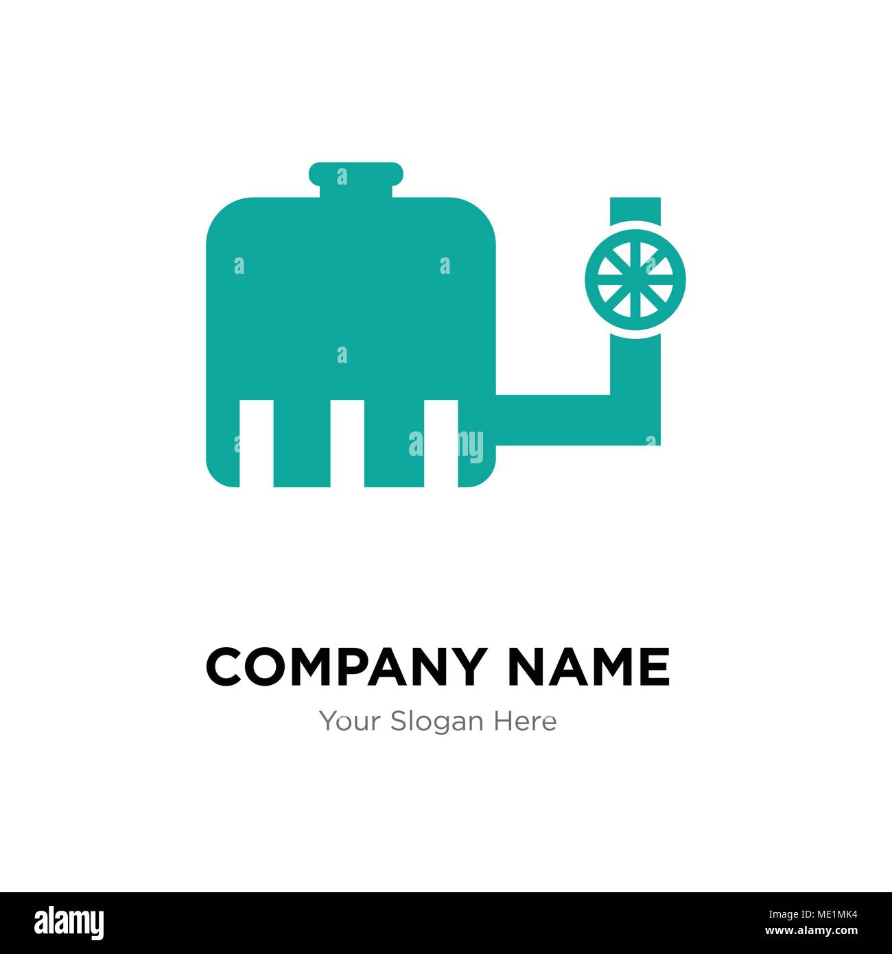 Serbatoio acqua company Logo design template, business corporate icona vettore Illustrazione Vettoriale
