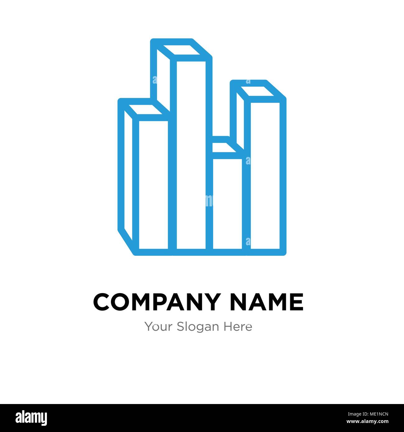 Grafico flusso company Logo design template, business corporate icona vettore Illustrazione Vettoriale