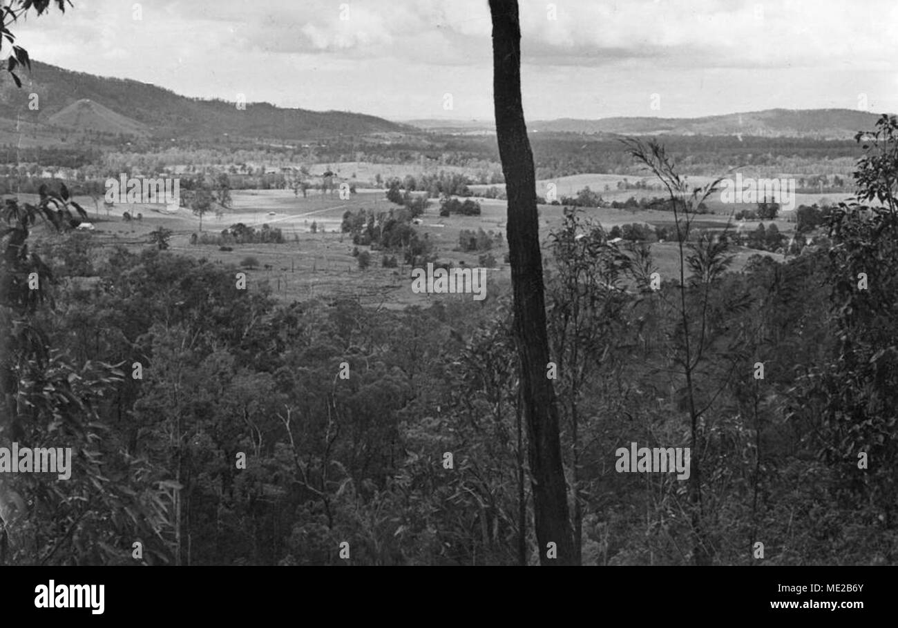 Vista da Mt gloriosa sul fondovalle, 1952. Foto Stock