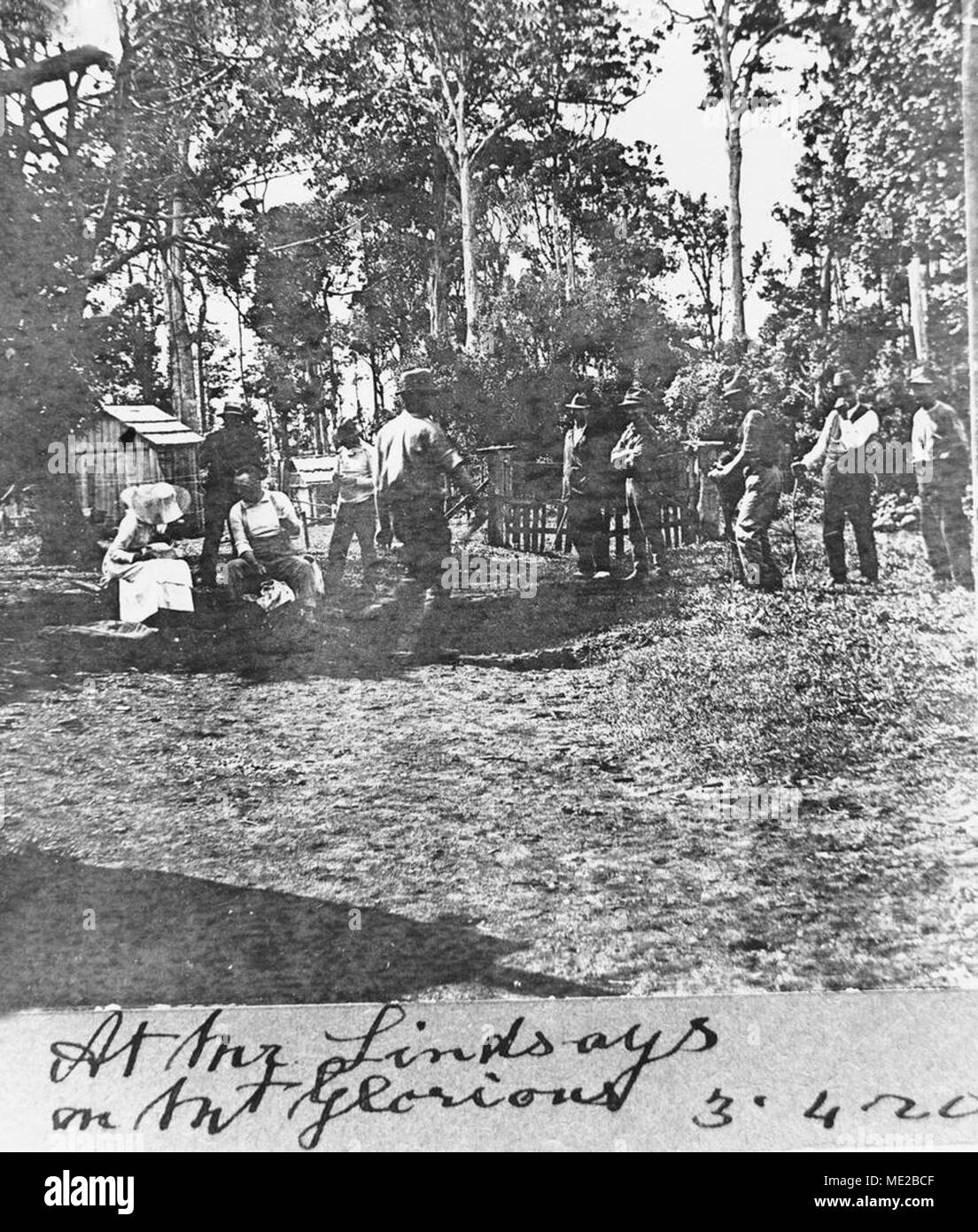 Al Signor Lindsays su Mt gloriosa, 1920. Foto Stock