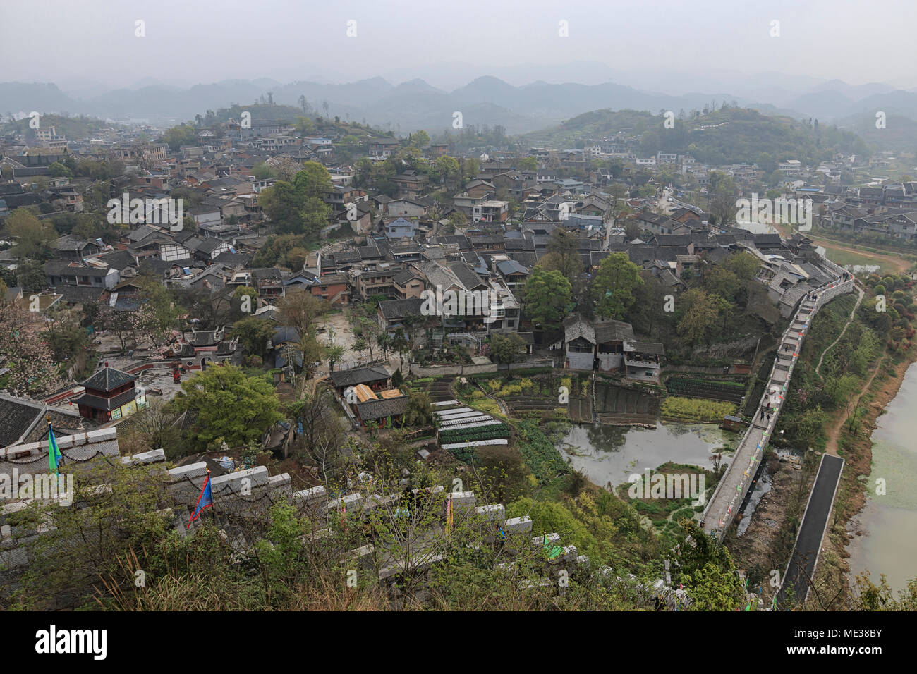 Qingyan, Cina - 25 Marzo 2018: vista panoramica di Qingyan antica città del Guizhou, Cina Foto Stock