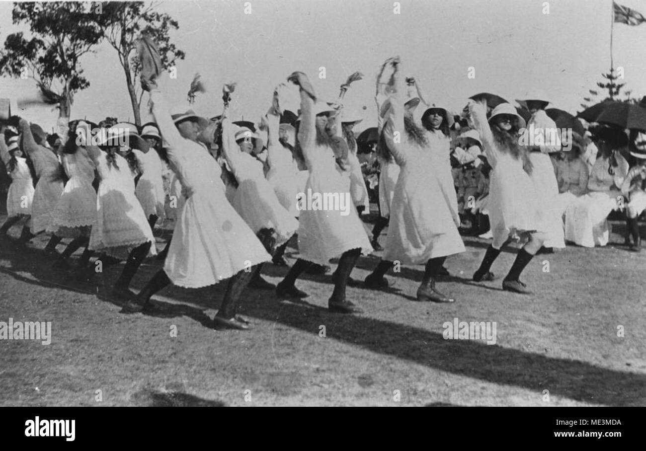 Nove ladies dancing (molti onorevoli danza). Foto Stock