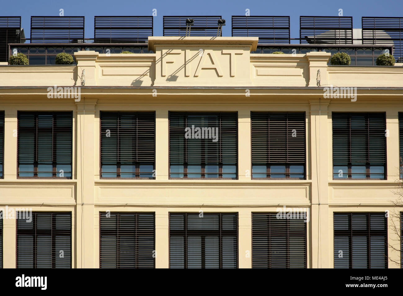 La ex fabbrica di automobili della Fiat Lingotto, Torino, Italia. Foto Stock