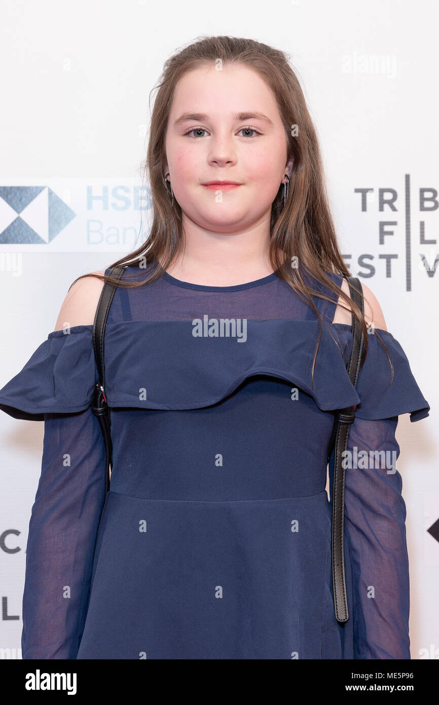 New York, Stati Uniti. Xx Apr, 2018. Jemina Newman assiste premiere di meduse durante il Tribeca Film Festival a Cinepolis Chelsea Credito: Lev Radin/Pacific Press/Alamy Live News Foto Stock