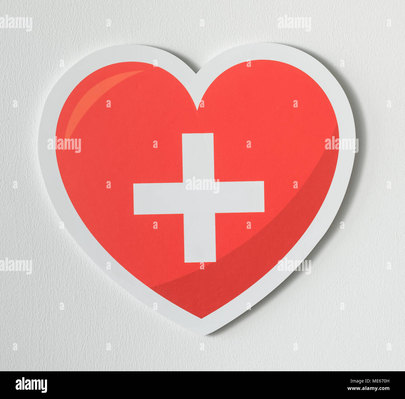 Simbolo di una salute Icona cuore Foto Stock