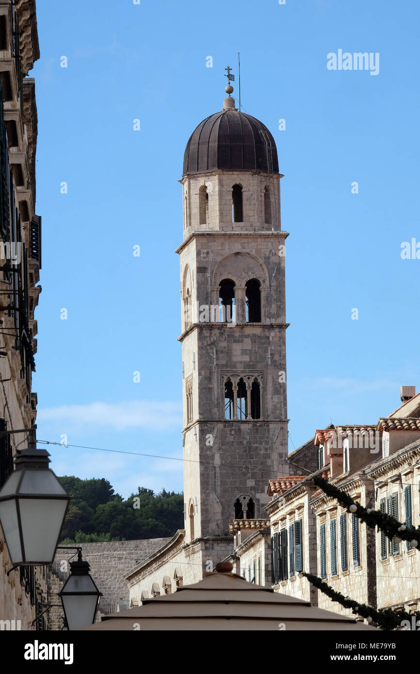 Chiesa francescana in Dubrovnik, Croazia. Foto Stock