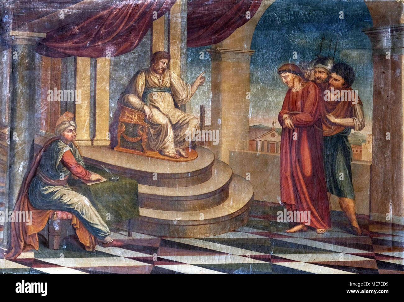 1. Le stazioni della croce, Gesù è condannato a morte, Ponzio Pilato si