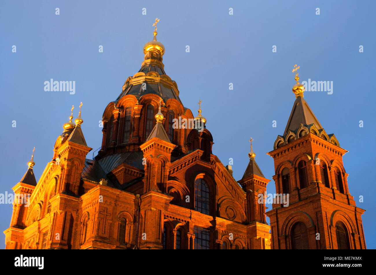 Cattedrale Uspenski (1868), chiesa ortodossa orientale, Katajanokka, Helsinki, Finlandia, Europa Foto Stock