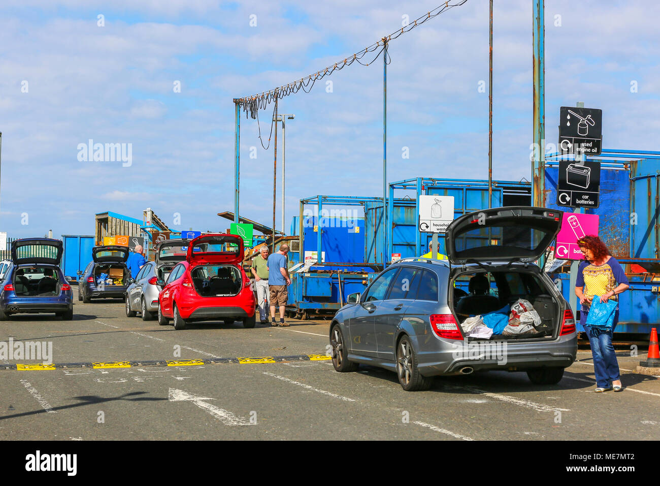 Pubblico di smaltimento rifiuti area, South Ayrshire consiglio, Troon, Ayrshire, in Scozia Foto Stock