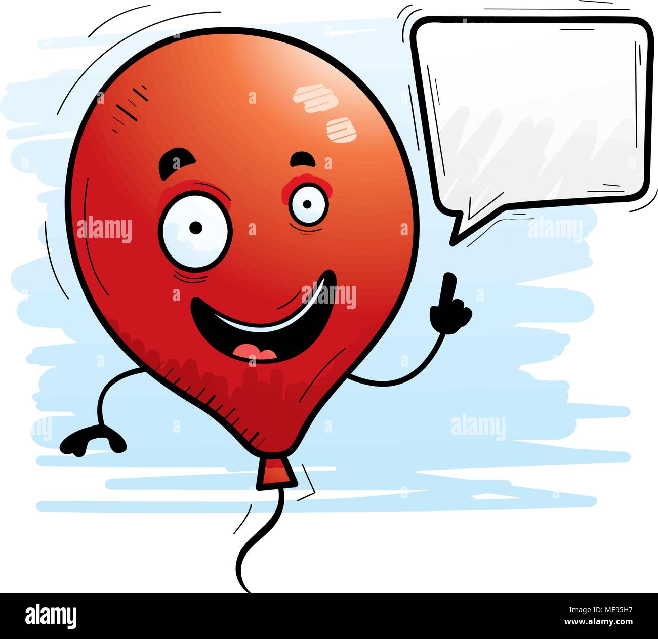 Un cartoon illustrazione di un palloncino di parlare. Illustrazione Vettoriale
