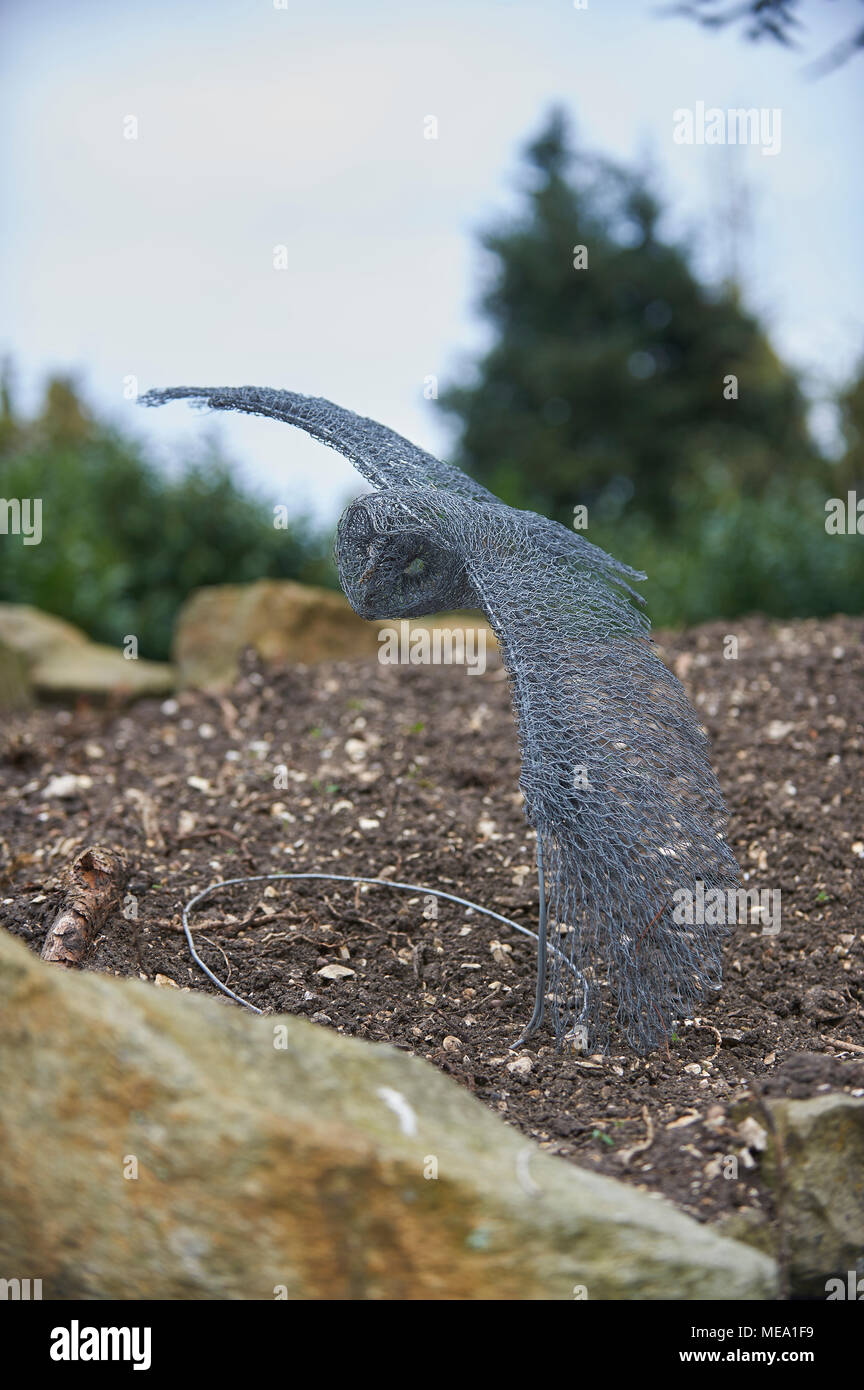 Filo sculture nel giardino Foto Stock