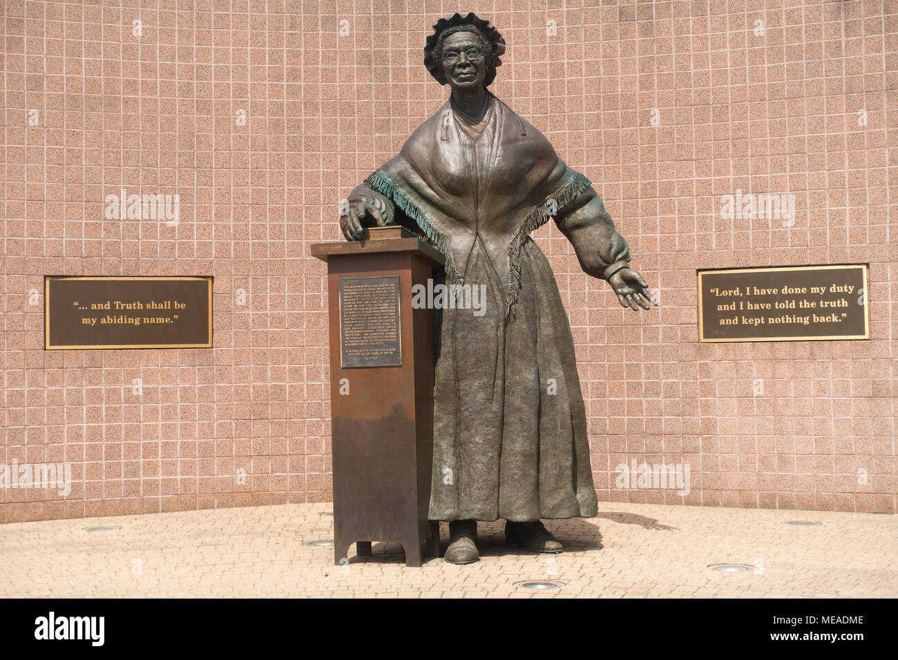 Sojourner verità statua in Battle Creek Michigan Foto Stock