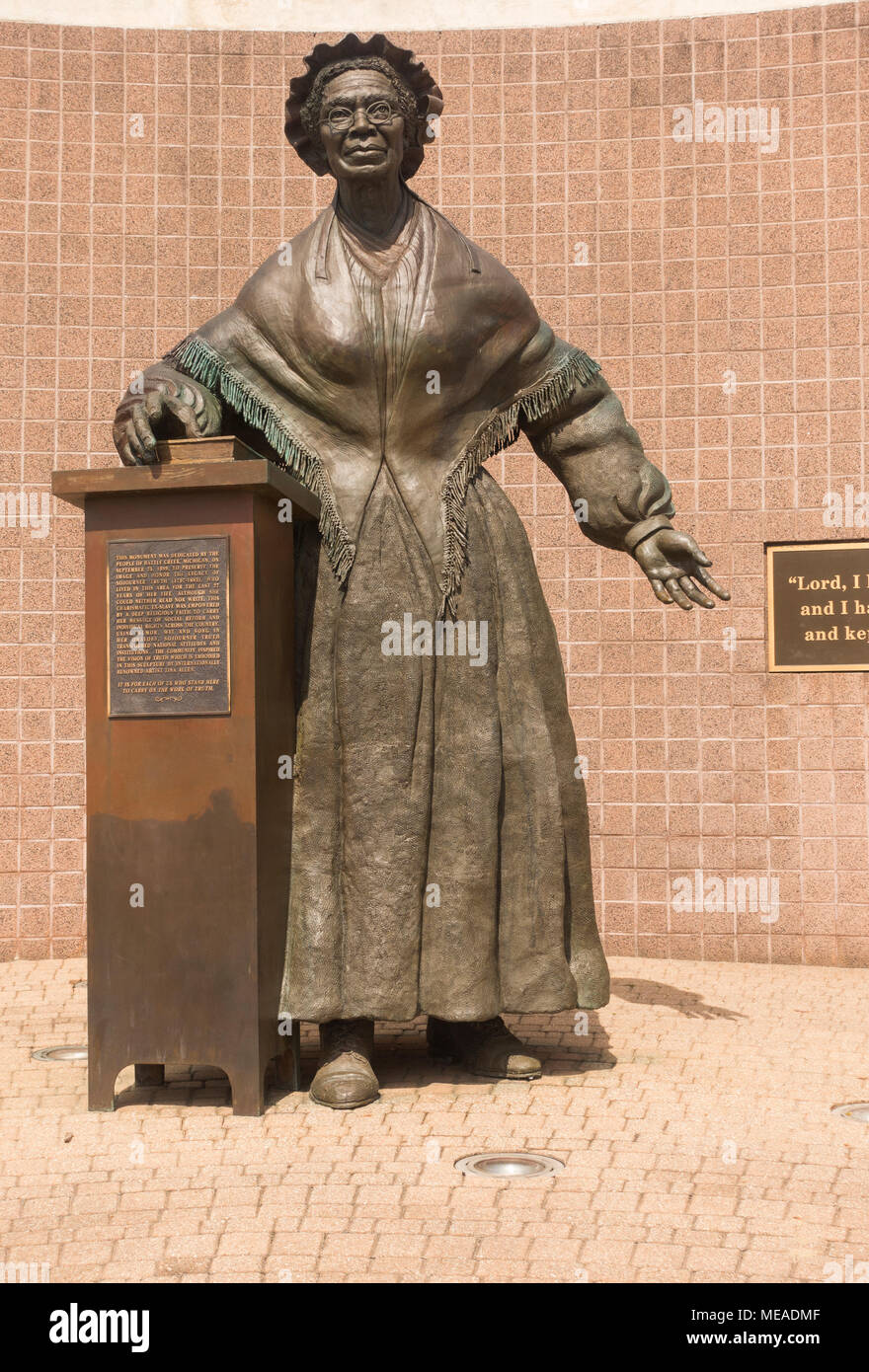 Sojourner verità statua in Battle Creek Michigan Foto Stock