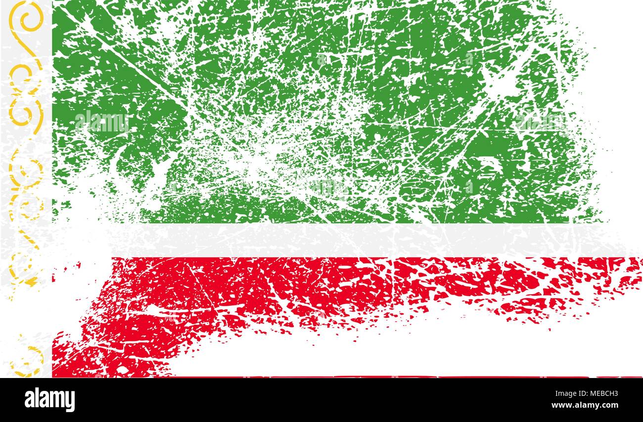 Bandiera di con il vecchio texture. Illustrazione Vettoriale Illustrazione Vettoriale